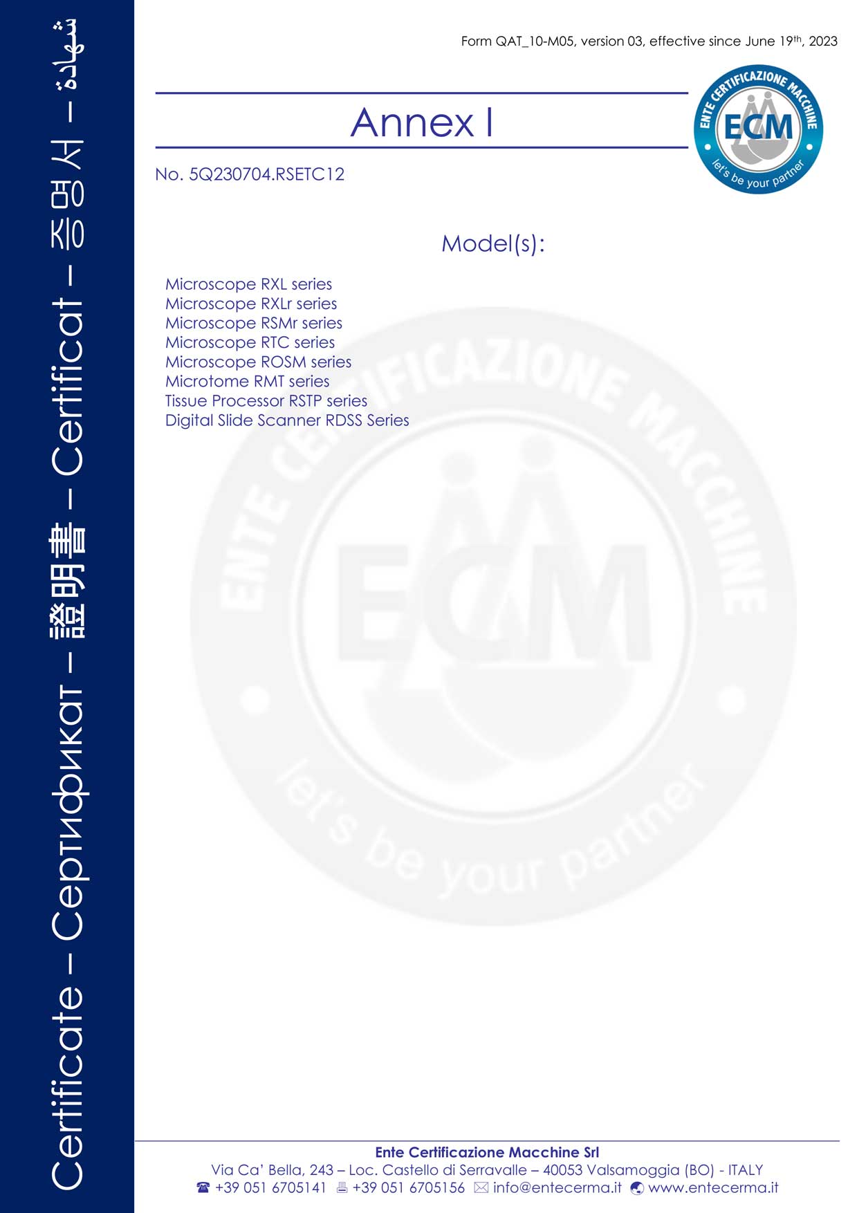 Certificate -Radical Scientific - View 2