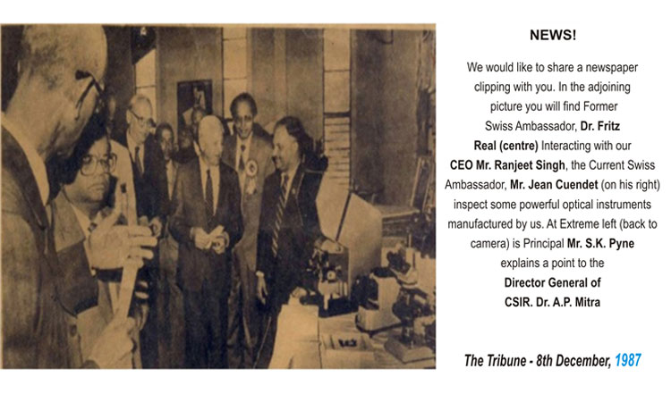 Former Swiss Ambassador, Dr. Fritz Real (centre) interacting with our CEO Mr. Ranjeet Singh